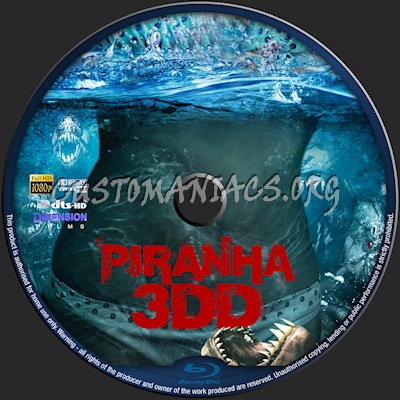 Piranha 3DD blu-ray label