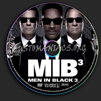 Men In Black 3 dvd label