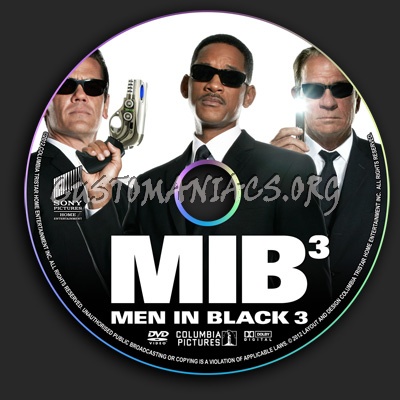 Men In Black 3 dvd label