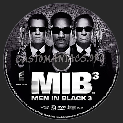 Men in Black 3 dvd label