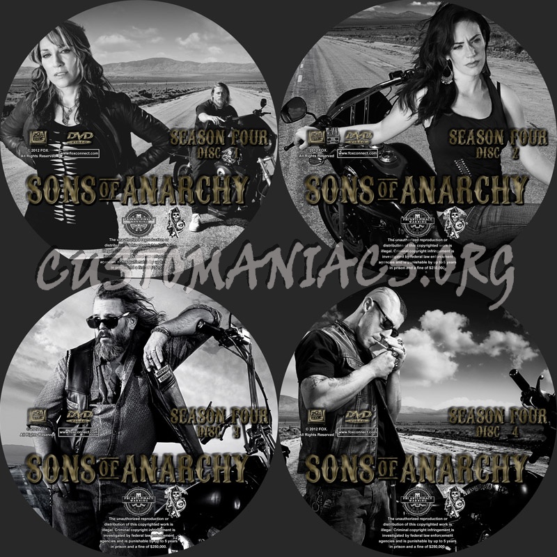 Sons of Anarchy: Season 4 dvd label