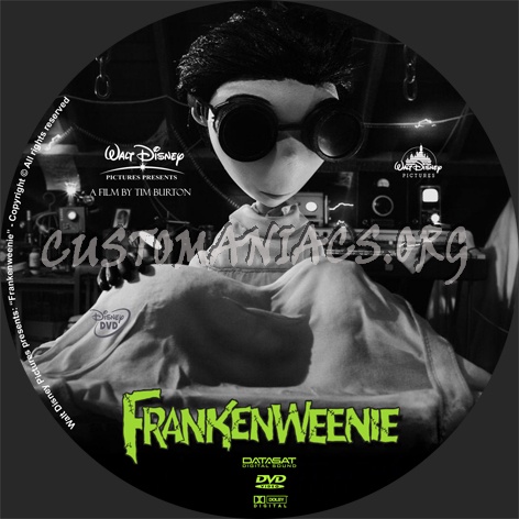 Frankenweenie dvd label