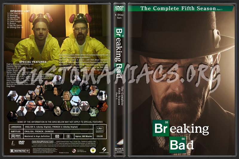 Breaking Bad Complete Season 5 (Part 1) dvd cover