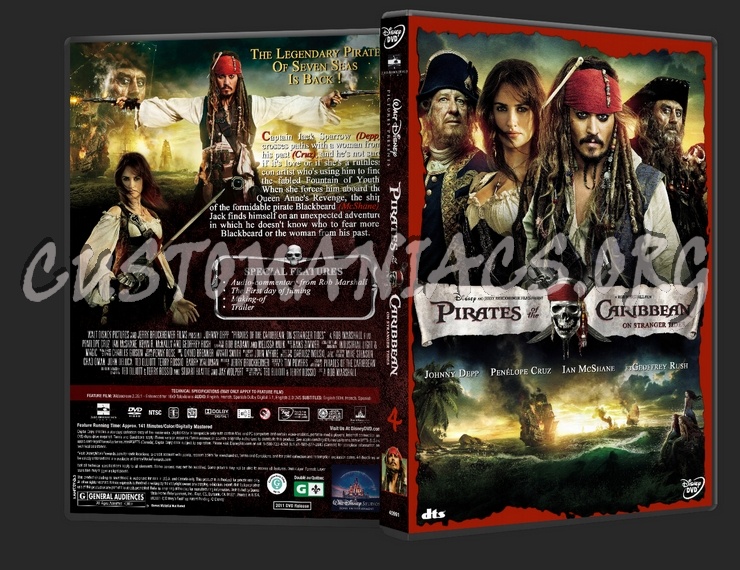 Pirates Of The Caribbean: On Stranger Tides dvd cover