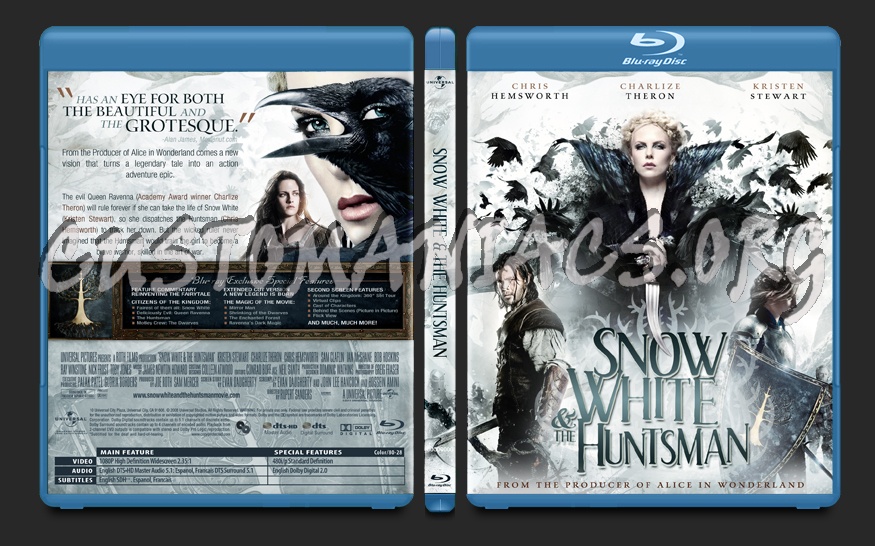 Snow White and the Huntsman blu-ray cover