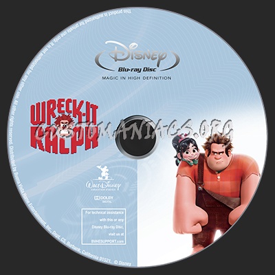 Wreck-it Ralph blu-ray label