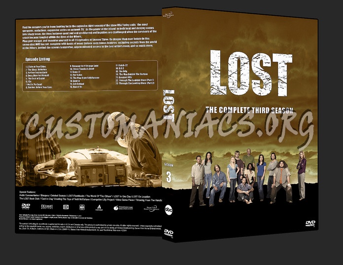 Lost Season 3 dvd cover