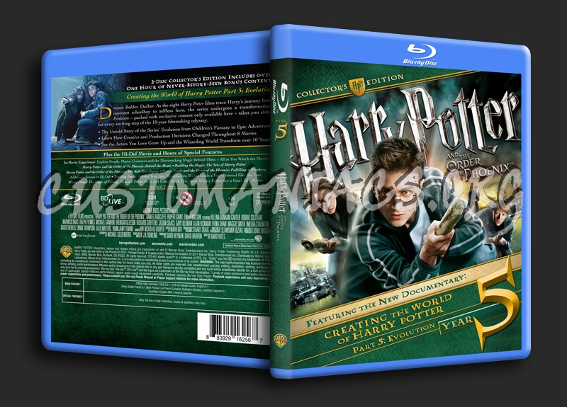 Harry Potter And The Order Of The Phoenix blu-ray cover