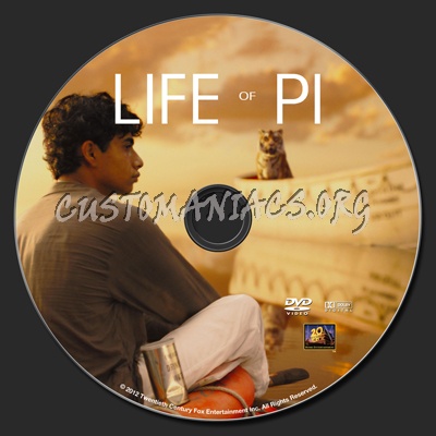 Life of Pi dvd label