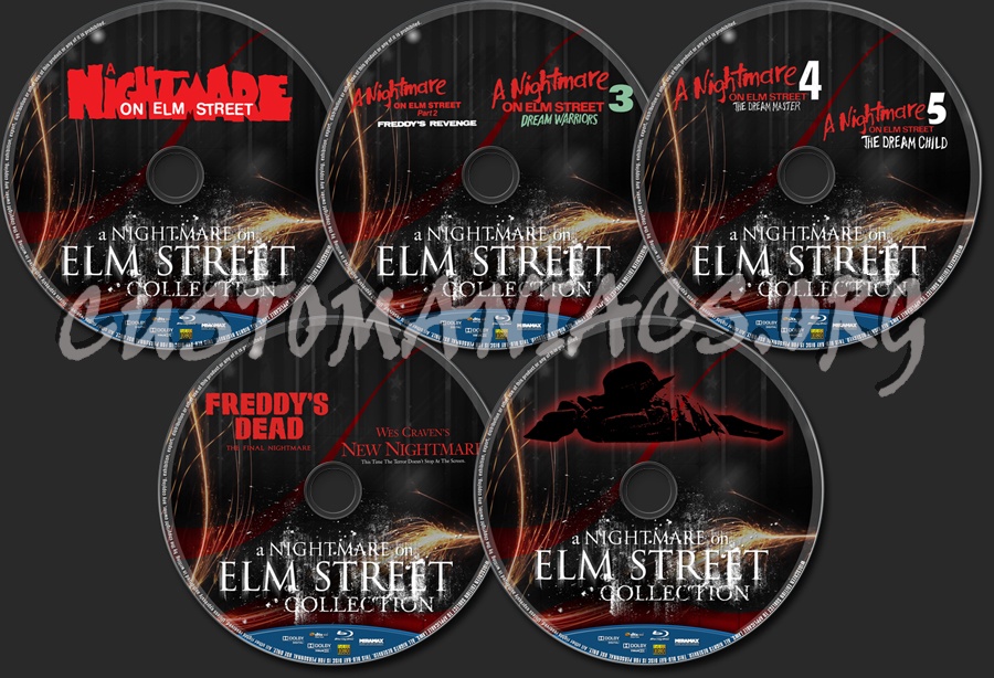 A Nightmare On Elm Street Collection blu-ray label