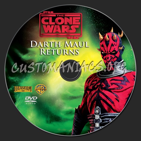 Star Wars The Clone Wars Darth Maul Returns dvd label