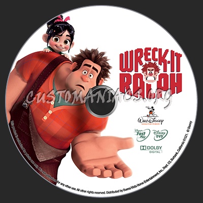 Wreck-it Ralph dvd label