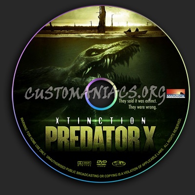 Xtinction - Predator X aka Alligator X dvd label