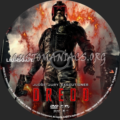 Dredd dvd label