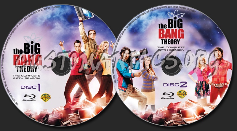 The Big Bang Theory Season 5 blu-ray label