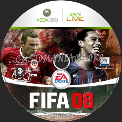 Fifa 08 dvd label