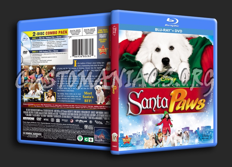 The Search for Santa Paws blu-ray cover