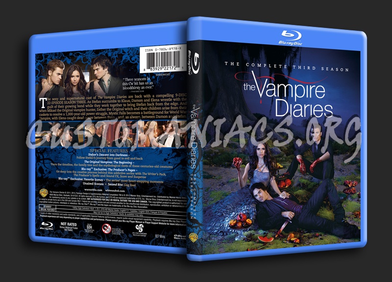 The Vampire Diaries Season 3 blu-ray cover