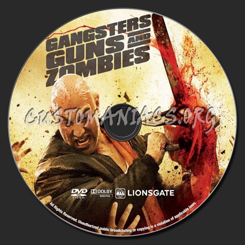 Gangsters, Guns & Zombies dvd label