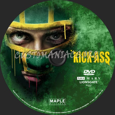 Kick-Ass dvd label