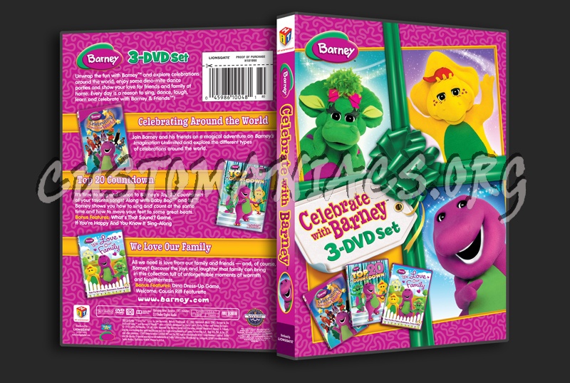 Barney Celebrate With Barney dvd cover