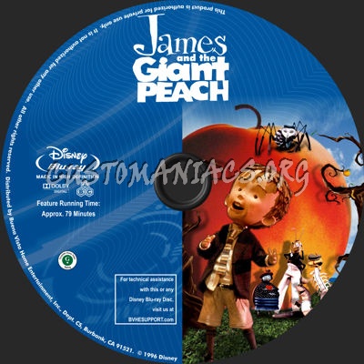 James and the Giant Peach blu-ray label