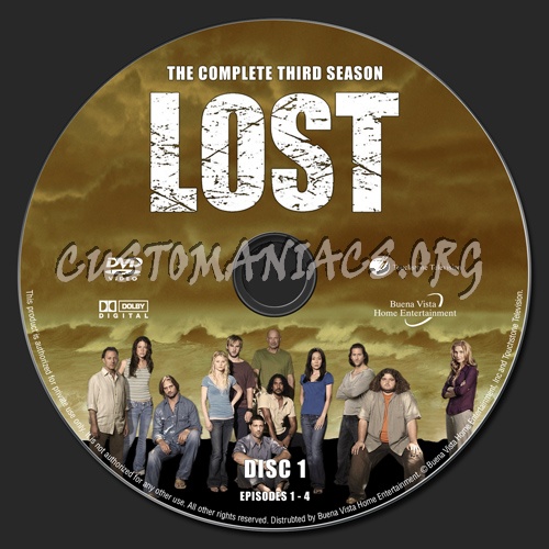 Lost Season 3 dvd label