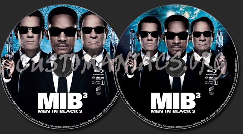 Men in Black III blu-ray label