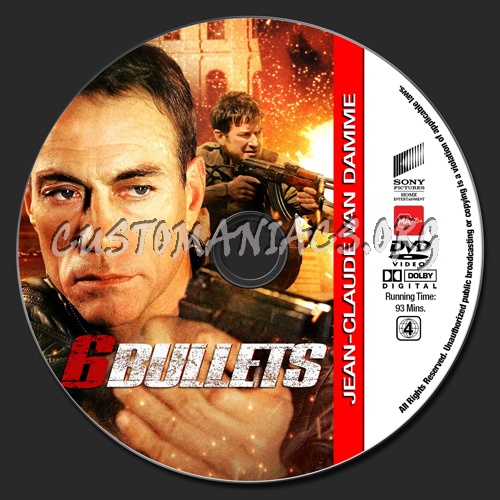 Van Damme Collection - 6 Bullets (Six Bullets) dvd label