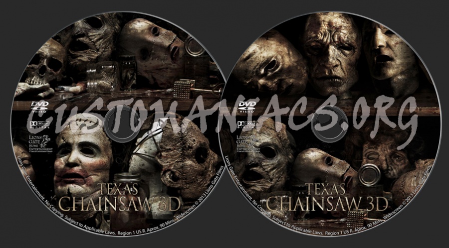 Texas Chainsaw 3D dvd label