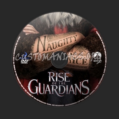 Rise of the Guardians dvd label