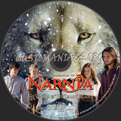 The Chronicles of Narnia The Voyage of the Dawn Treader dvd label