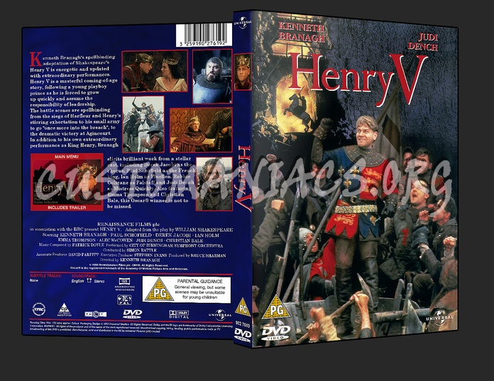 Henry V dvd cover