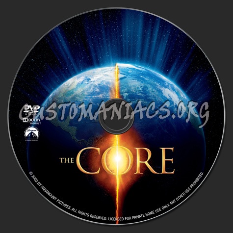 The Core dvd label