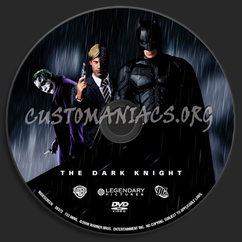 The Dark Knight dvd label