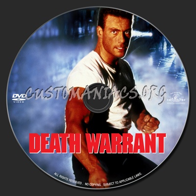 Death Warrant (1990) dvd label