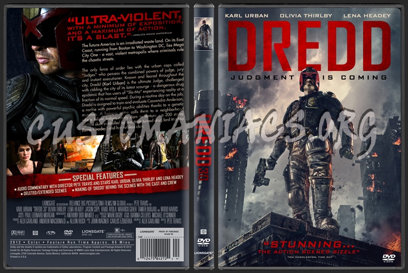 Dredd 3d dvd cover
