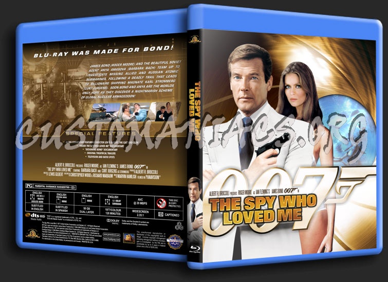 James Bond: The Spy Who Loved Me blu-ray cover