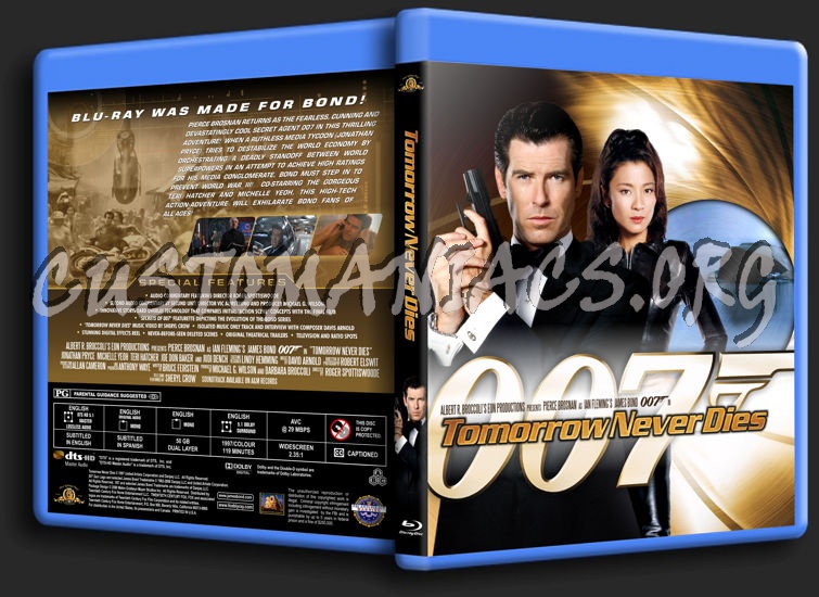 James Bond: Tomorrow Never Dies blu-ray cover