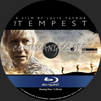 The Tempest blu-ray label