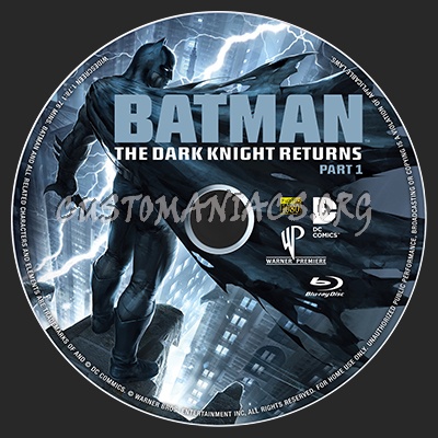 Batman The Dark Knight Returns Part 1 blu-ray label