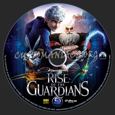 Rise of the Guardians blu-ray label