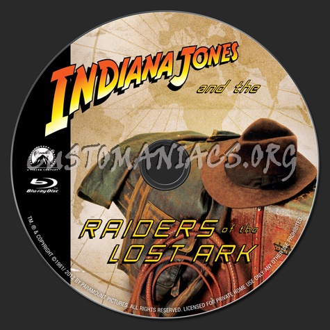 Indiana Jones Trilogy blu-ray label