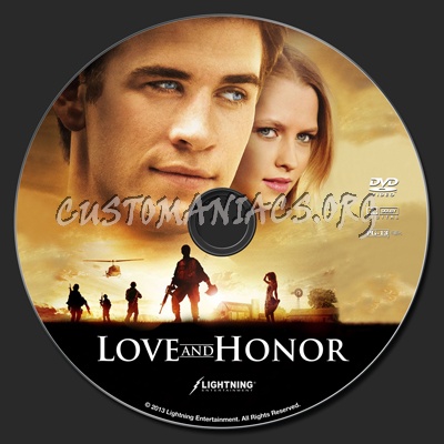 Love And Honor (2012) dvd label