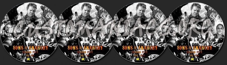 Sons of Anarchy Season 5 dvd label