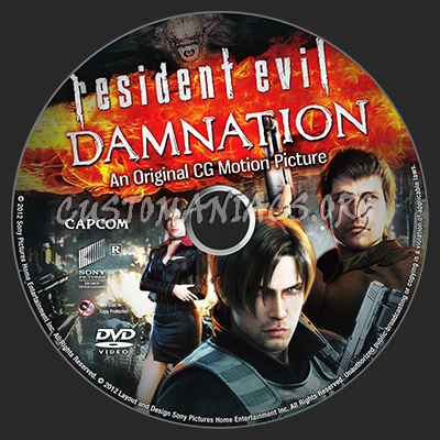 Resident Evil: Damnation dvd label