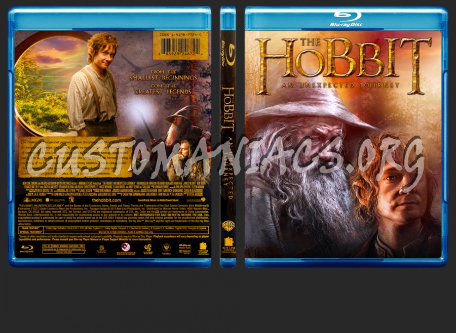 The Hobbit: An Unexpected Journey blu-ray cover