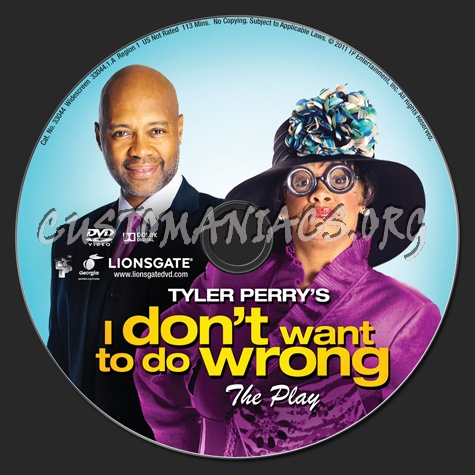 I Don't Want To Do Wrong - The Play dvd label