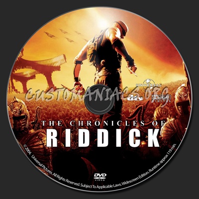 The Chronicles of Riddick dvd label