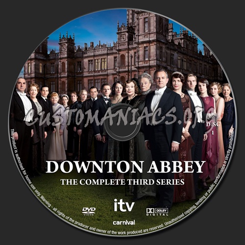 Downton Abbey Season 3 dvd label